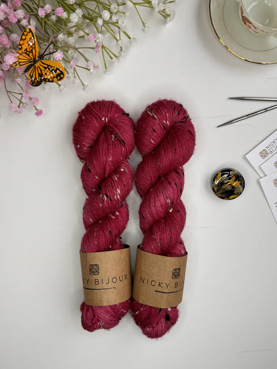Merino Tweed Fingering - Carmenere 1