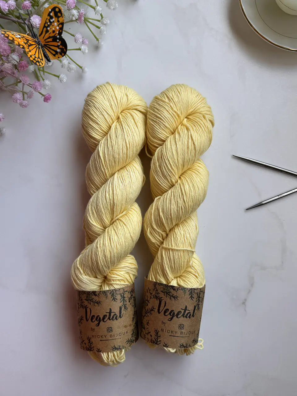 Algodón Pima Fingering - Amarillo Soft  1