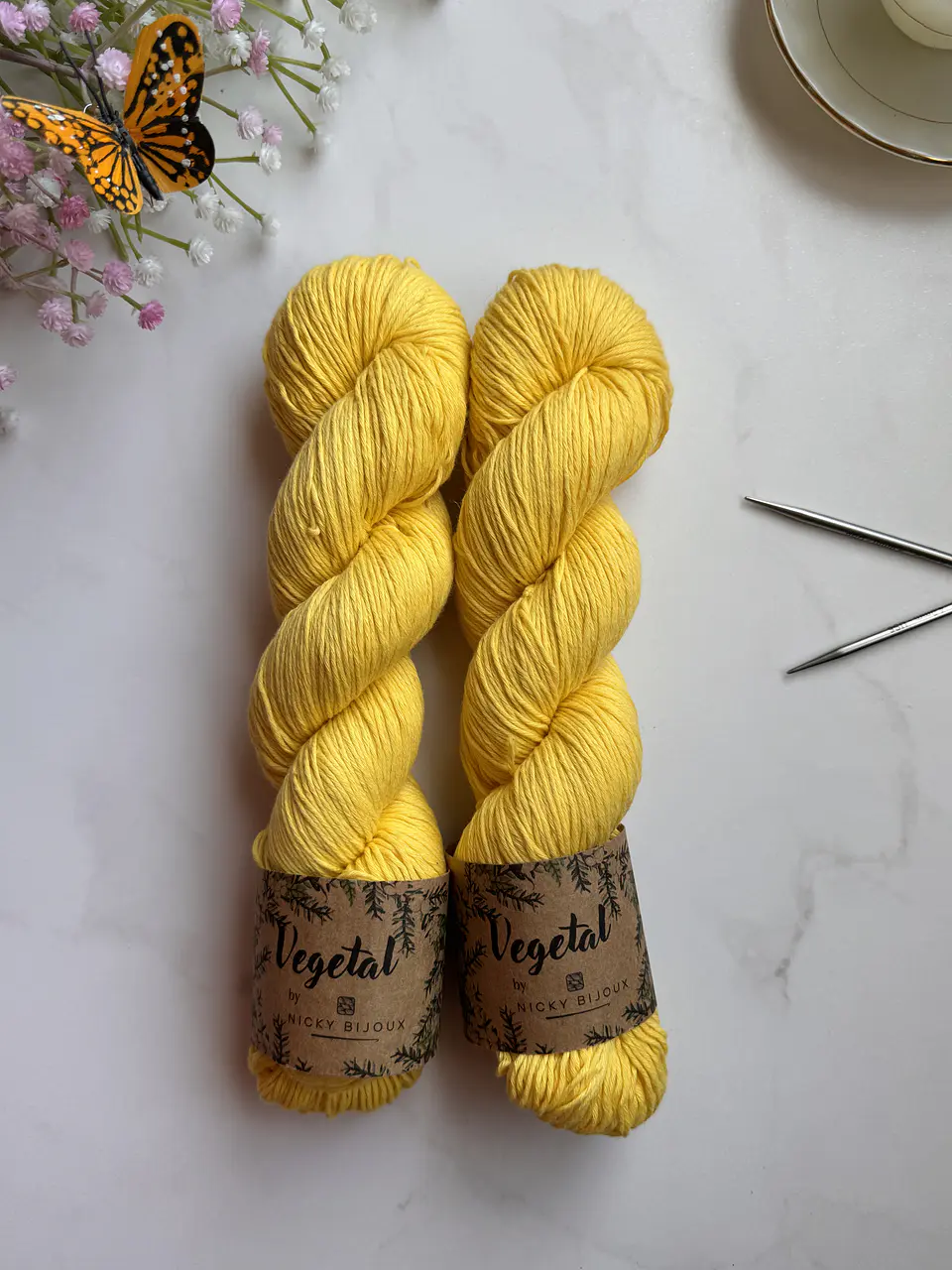 Algodón Pima Fingering - Amarillo 1