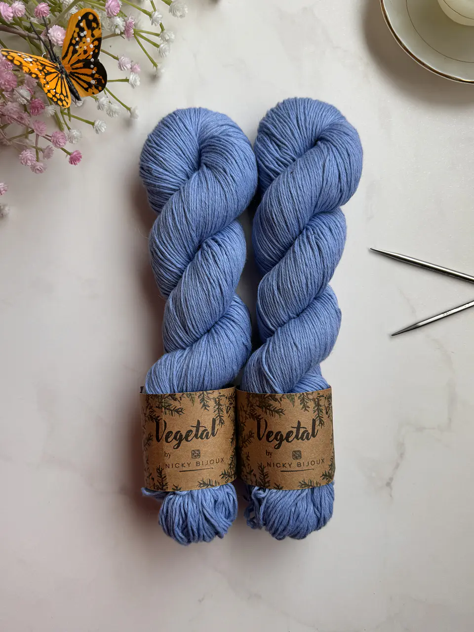 Algodón Pima Fingering - Azul  1