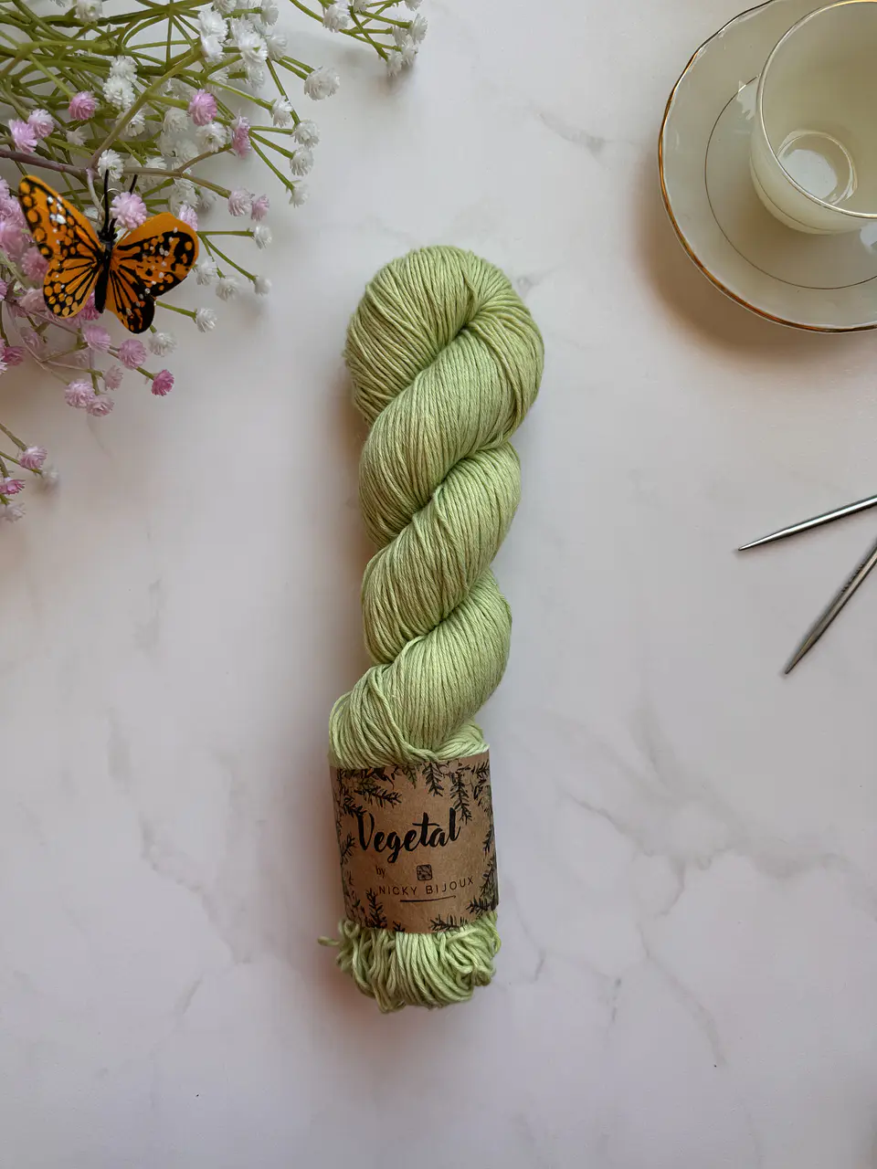 Algodón Pima Fingering - Verdoso 1