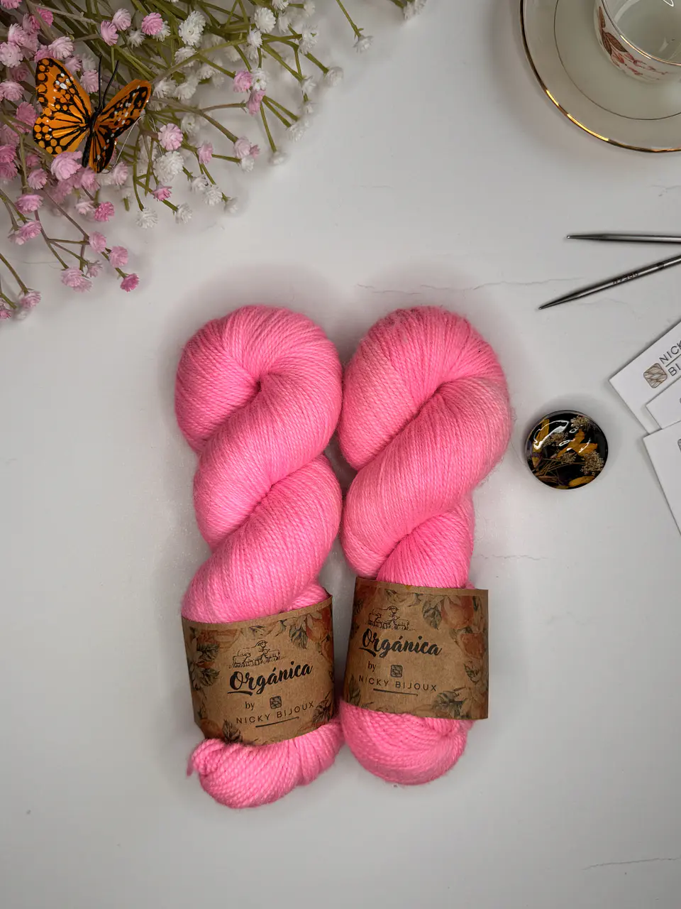 Merino Pura 100% Fingering - Barbie Flúor  1