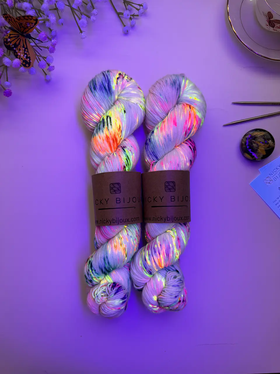 Merino Bijoux Fingering - Confetti Flúor  2