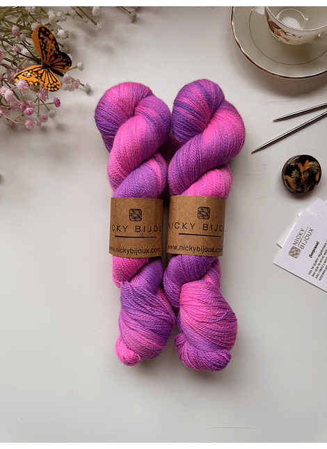 Merino Bijoux Lace - Purple Pup Flúor