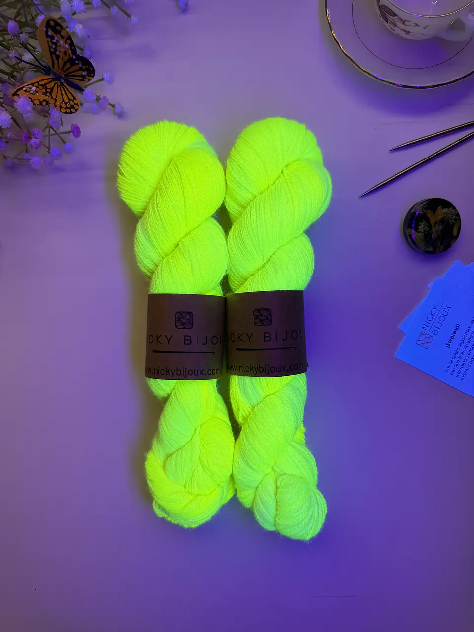 Merino Bijoux Lace - Luminosa Flúor  2