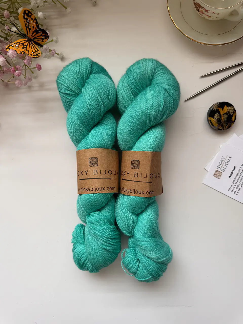 Merino Bijoux Lace - Mar Caribe 1