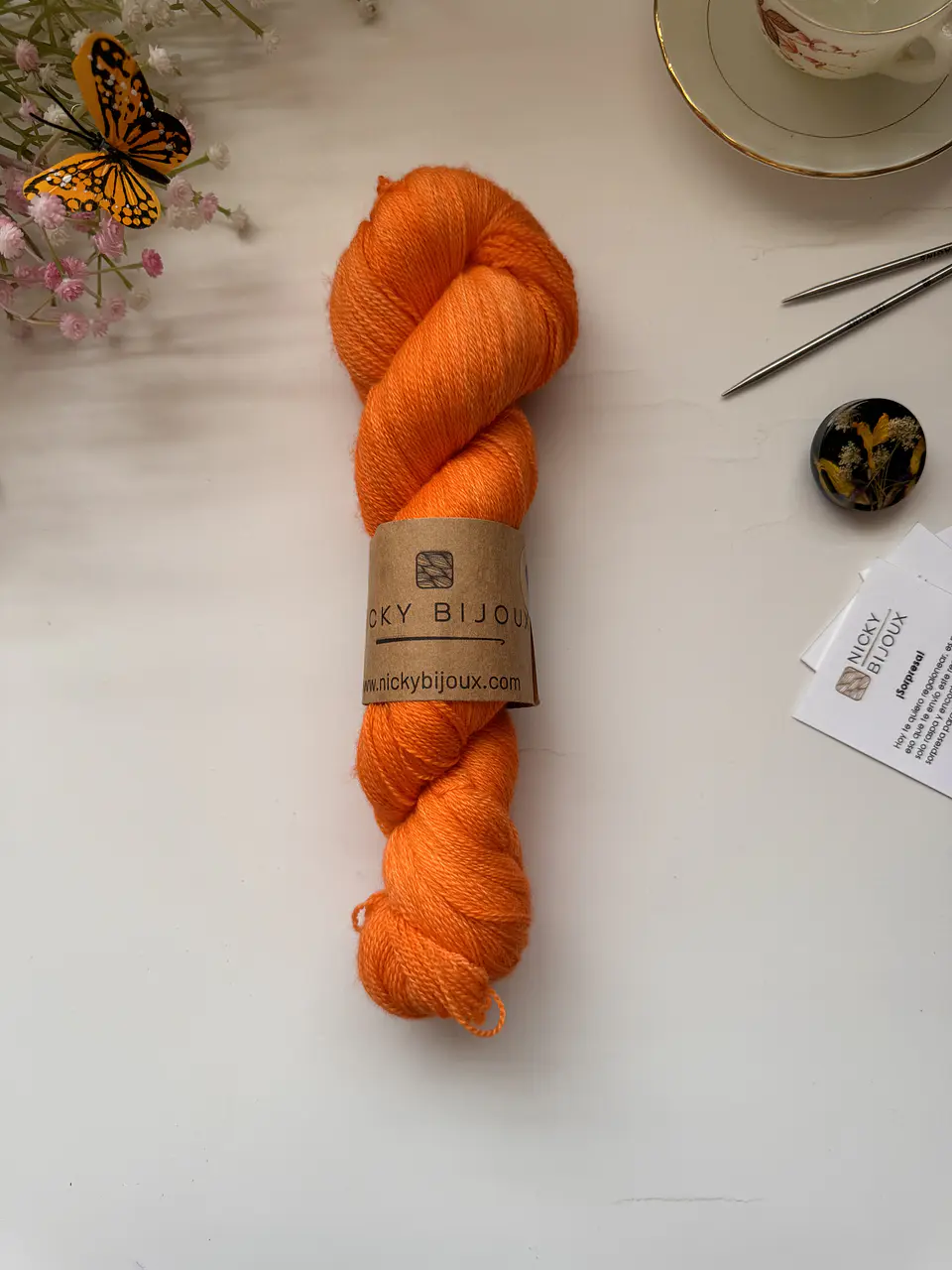 Merino Bijoux Lace - Orange 1