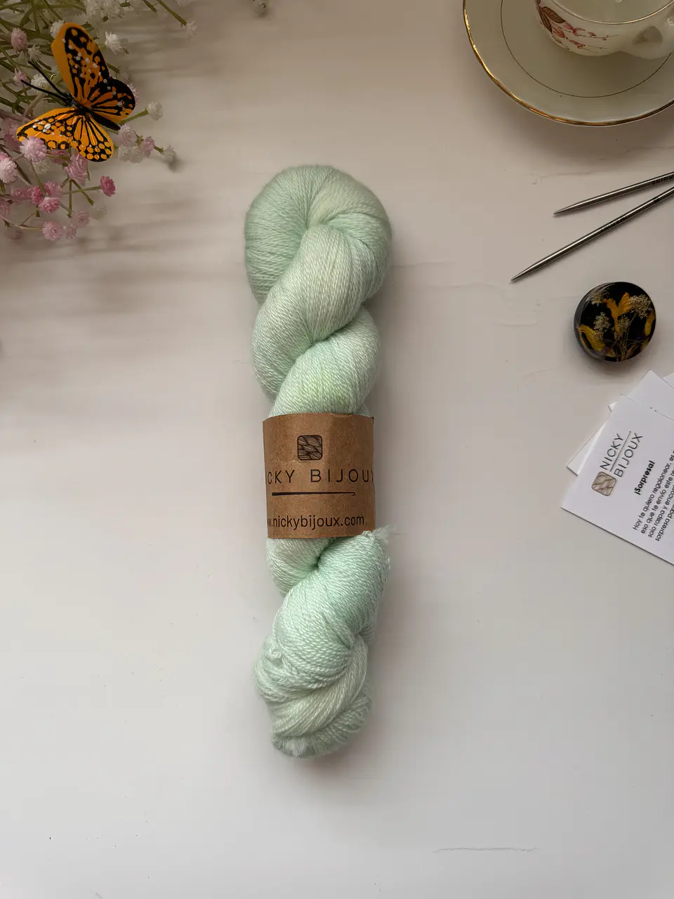 Merino Bijoux Lace - Menta Soft 1