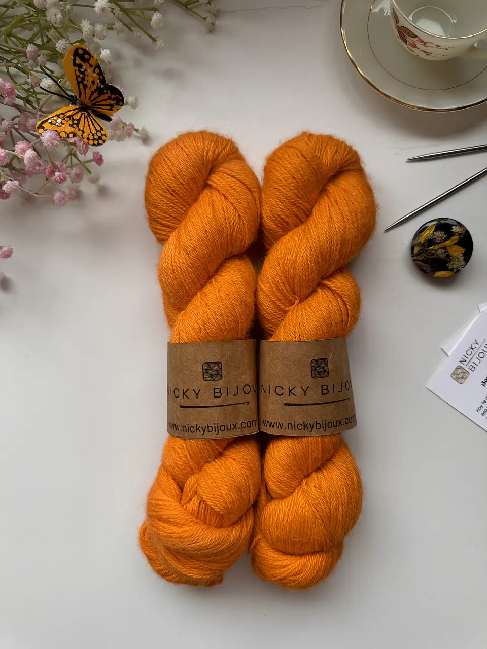 Baby Alpaca Bijoux Fingering - Zorro Naranjo 1