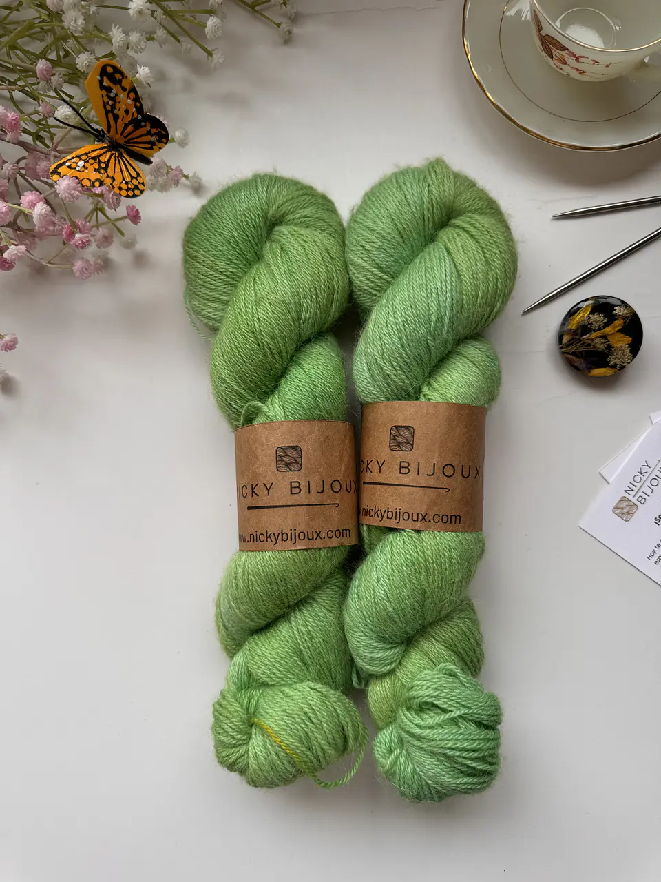 Baby Alpaca Bijoux Fingering - Verde  1