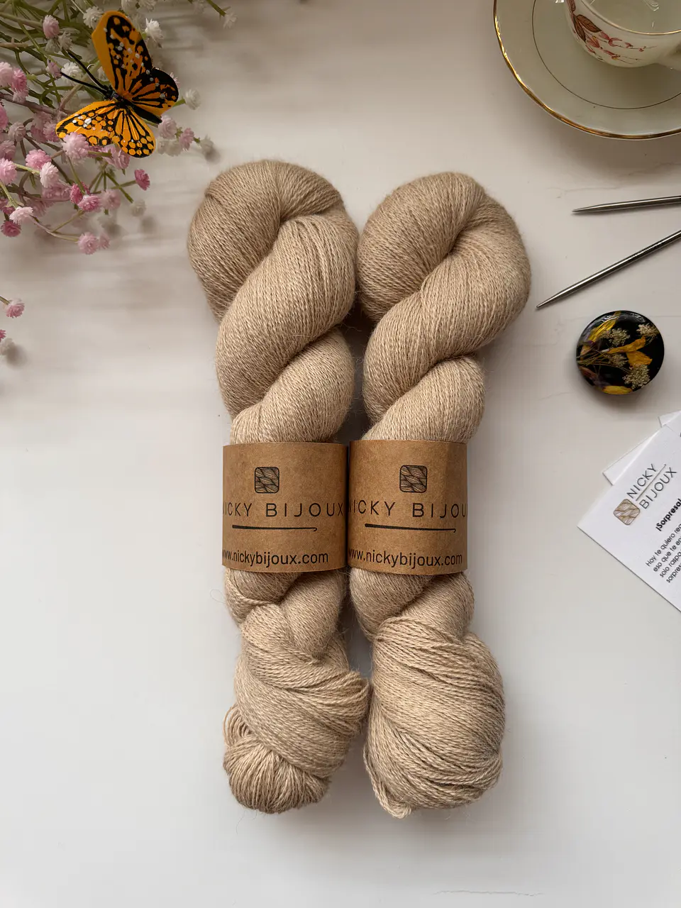 Baby Alpaca Bijoux Lace - Café Natural 1