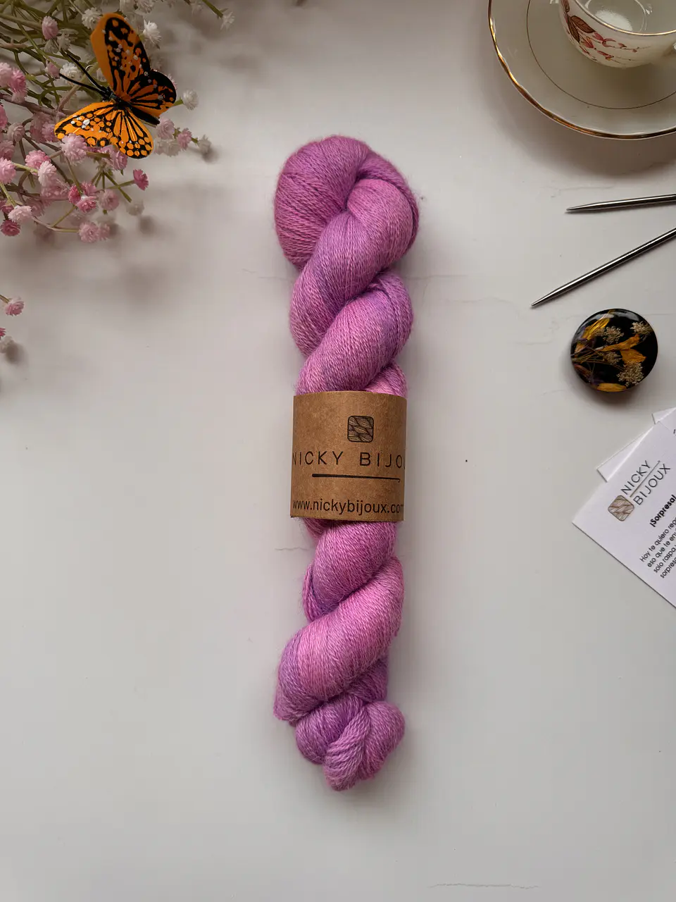 Baby Alpaca Bijoux Lace - Purple Pop Flúor  1
