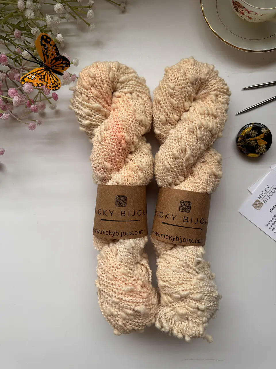 Boutone Bijoux Alpaca Suri - Peach 1