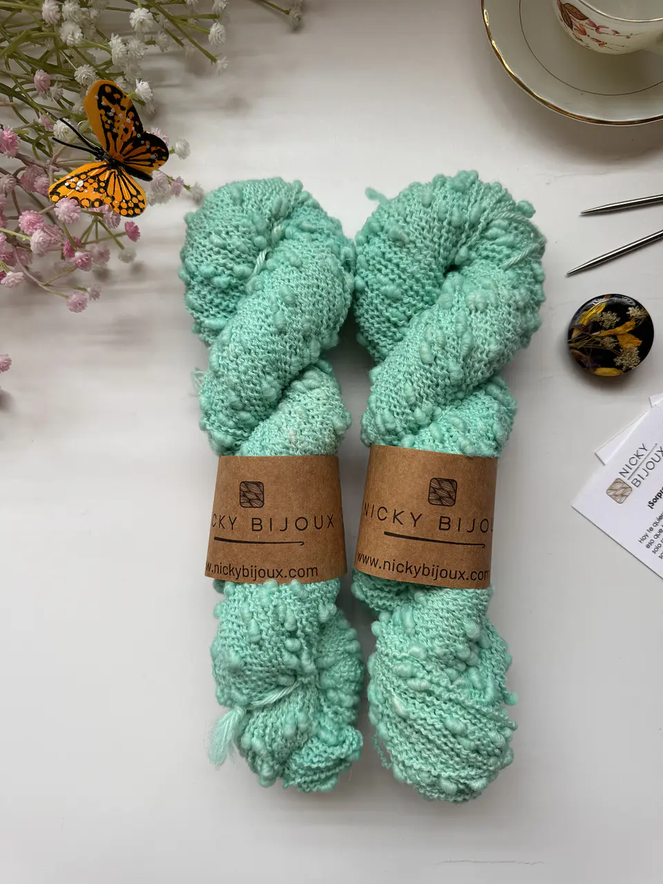 Boutone Bijoux Alpaca Suri - Aqua Marina 1
