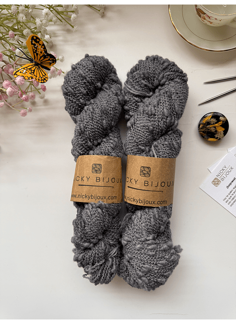 Boutone Bijoux Alpaca Suri - Gris Oscuro