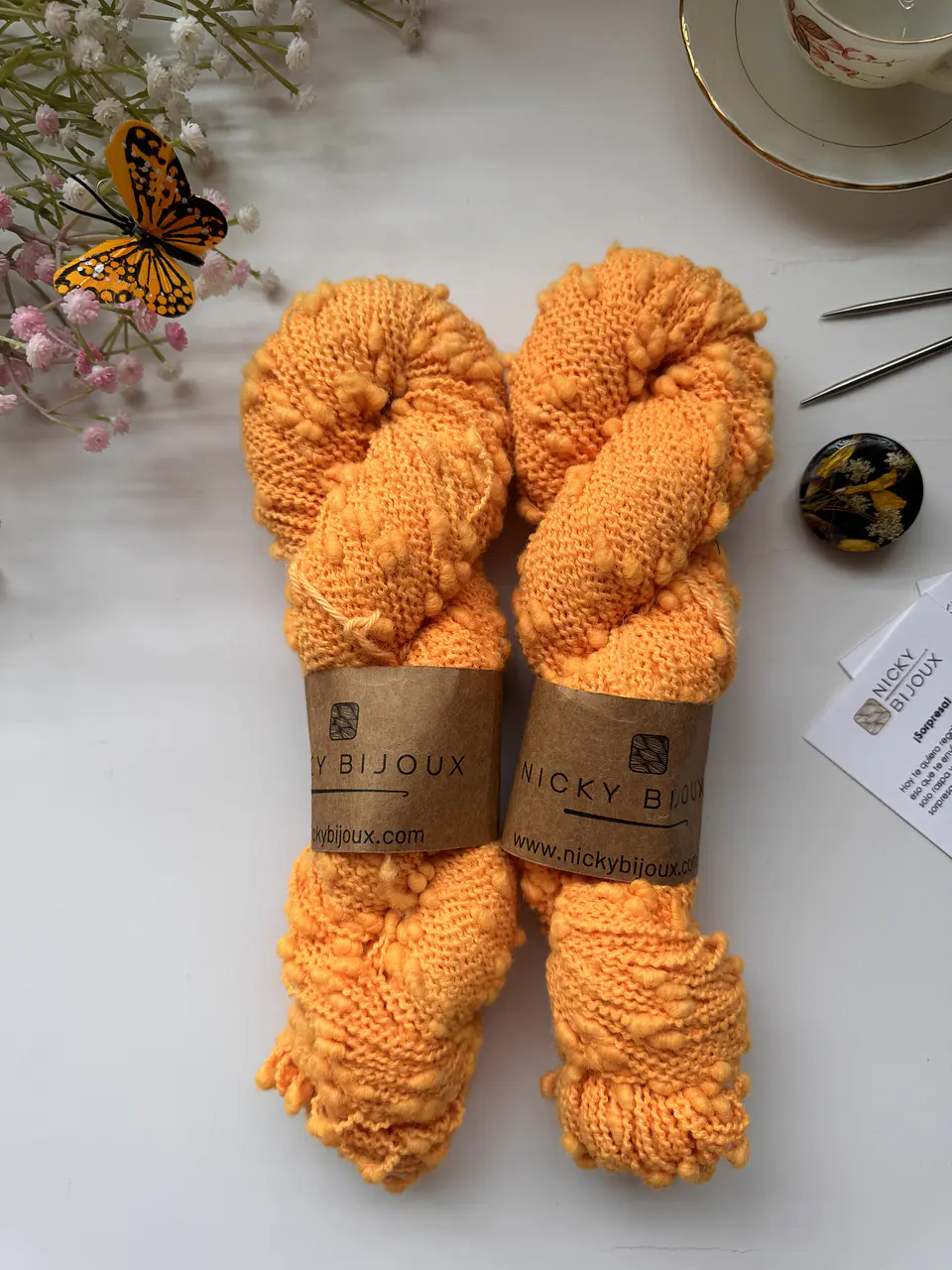 Boutone Bijoux Alpaca Suri - Orange Soft Flúor 1