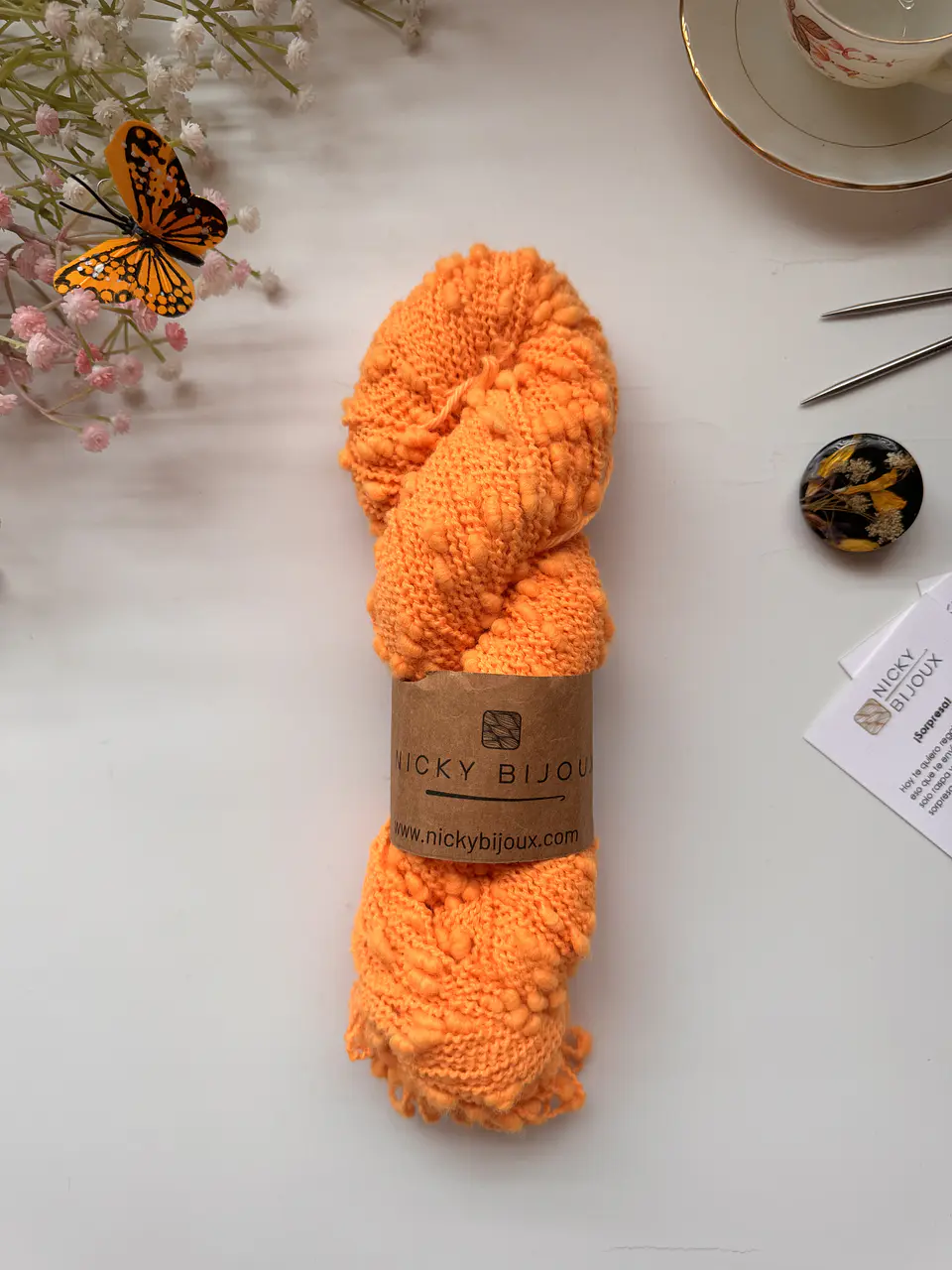 Boutone Bijoux Alpaca Suri - Orange Flúor 1