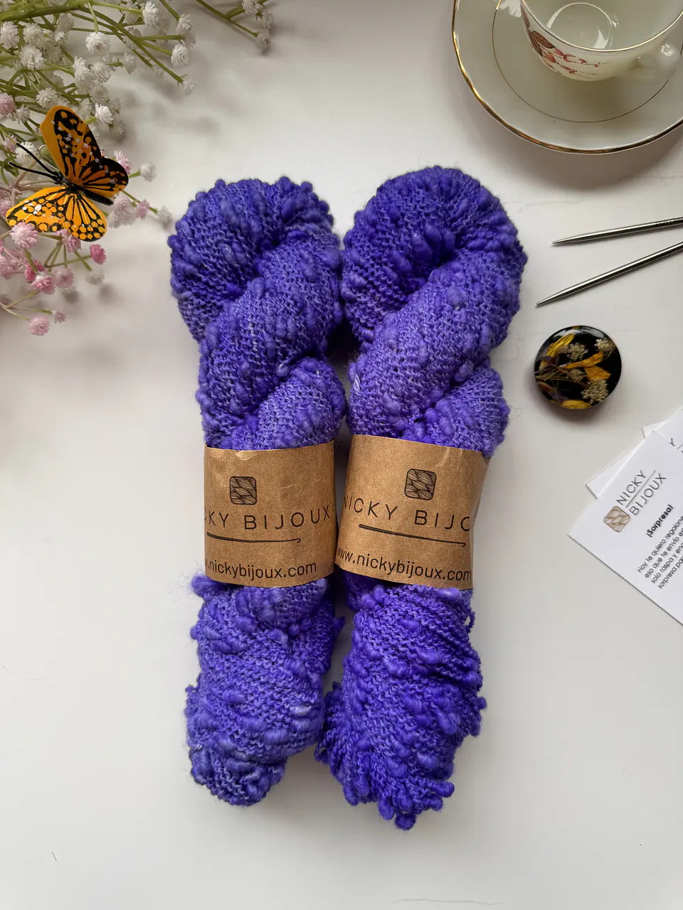 Boutone Bijoux Alpaca Suri - Violeta 1