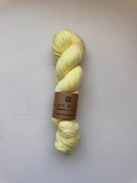 Merino Tweed Flúor Seda - Amarillo Pastel
