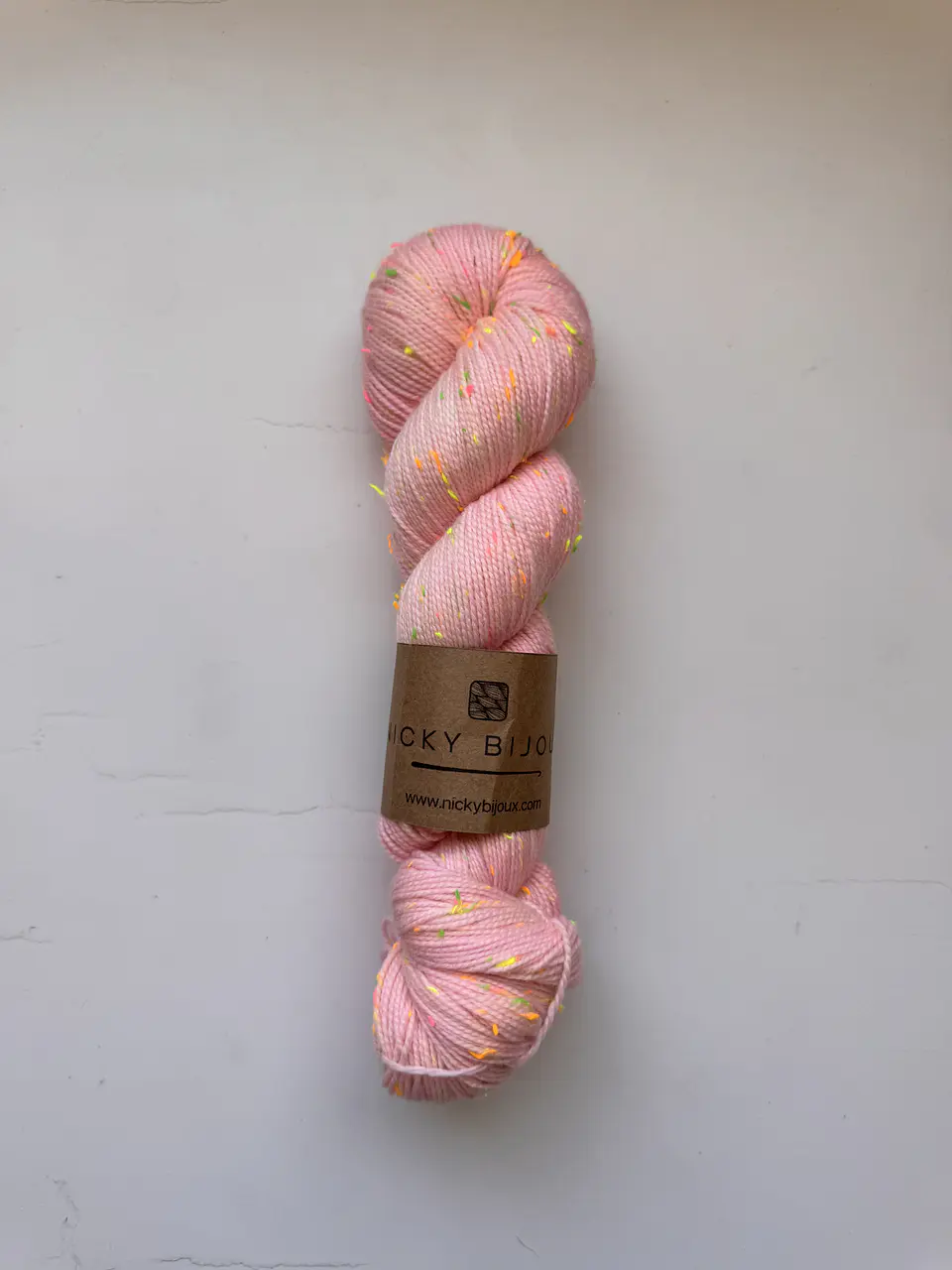 Merino Tweed Flúor Seda - Rosa Pastel 1