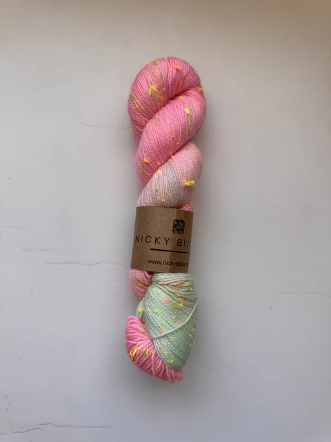 Merino tweed Flúor Seda 