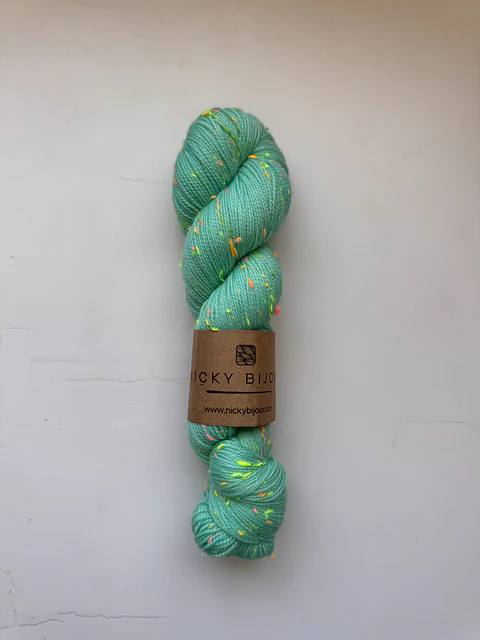 Merino Tweed Flúor Seda - Caribe