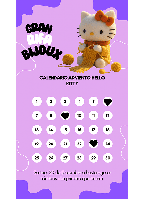 Gran Rifa Bijoux - Calendario de Adviento Hello Kitty