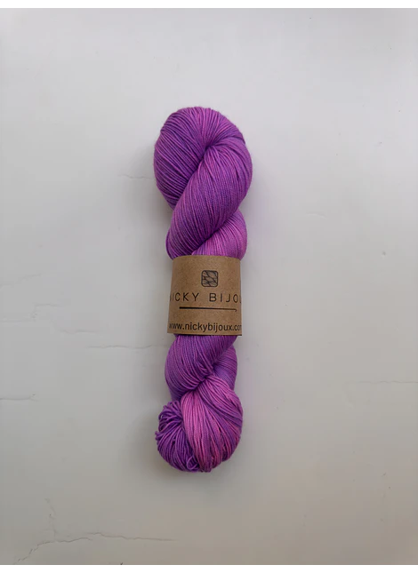 Merino Bijoux Fingering  - Purple Pop Flúor 