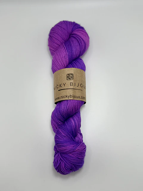 Merino Bijoux Fingering  - Purple Pop Flúor 