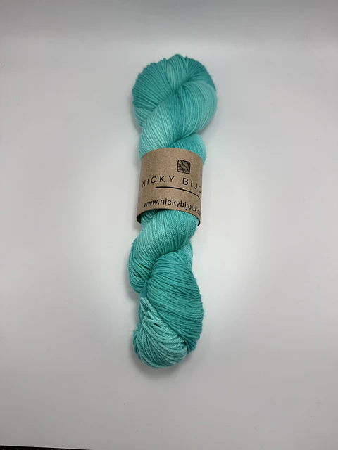 Merino Bijoux Sock Fingering - Aqua Marina