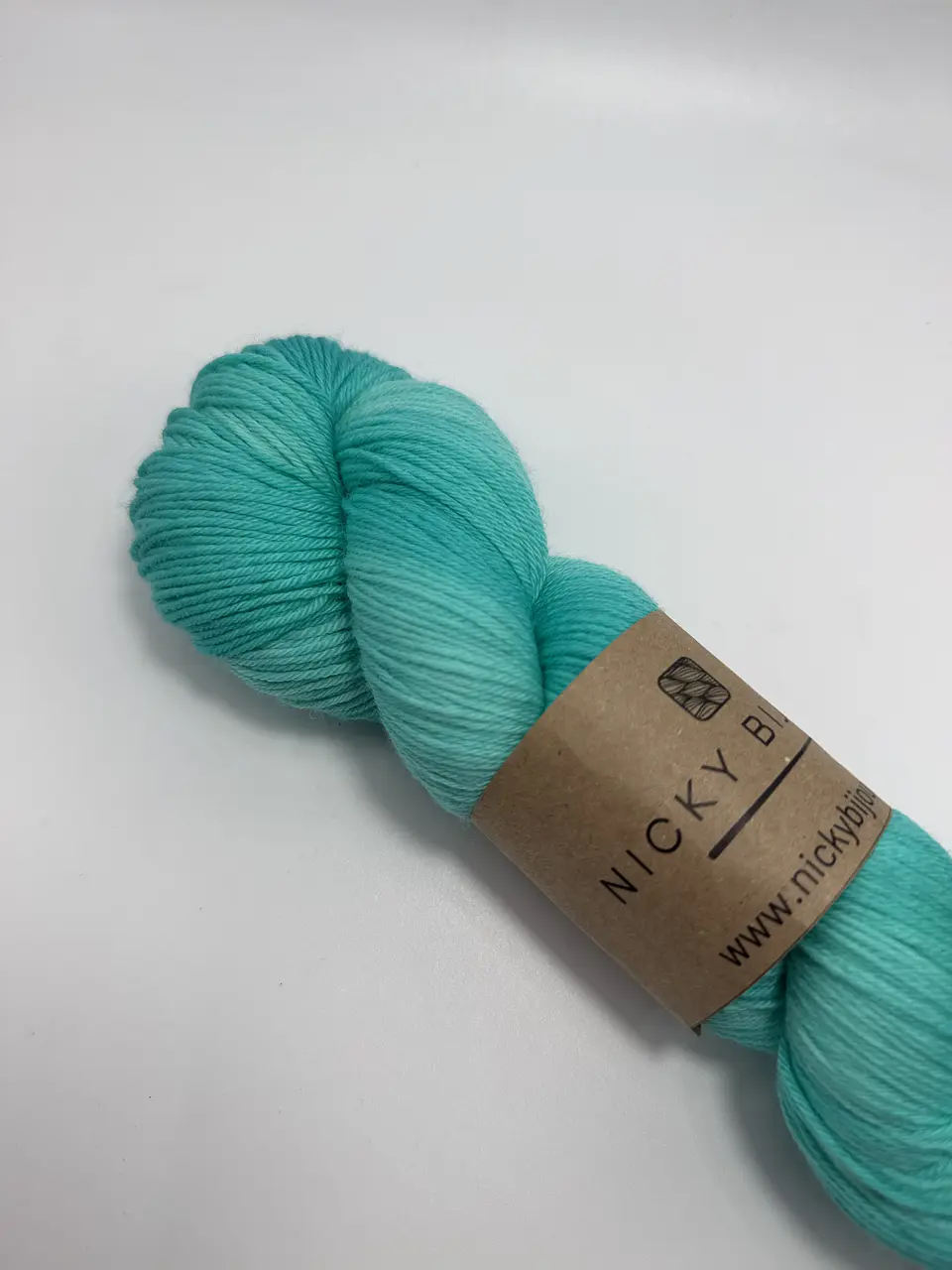 Merino Bijoux Sock Fingering - Aqua Marina 2