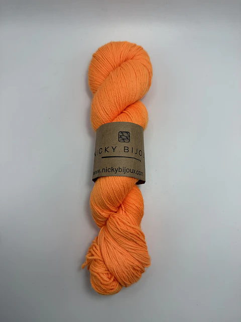 Merino Bijoux Sock Fingering - Orange (Fluorescente)