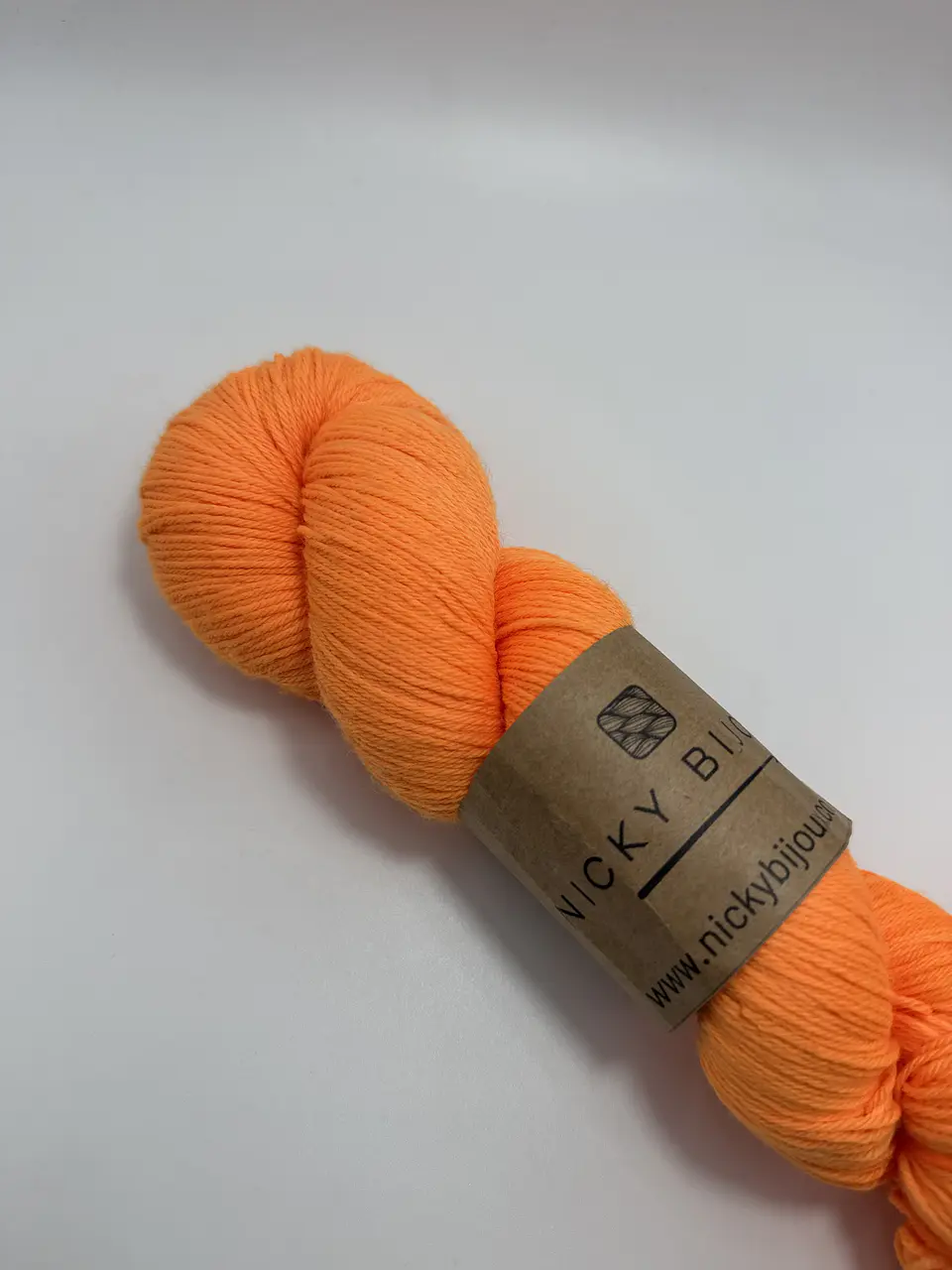 Merino Bijoux Sock Fingering - Orange (Fluorescente) 2