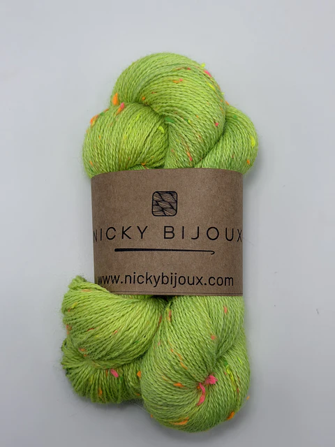 Baby Alpaca Bijoux Tweed Fluor Lace - Verde Hulk (Fluorescente)