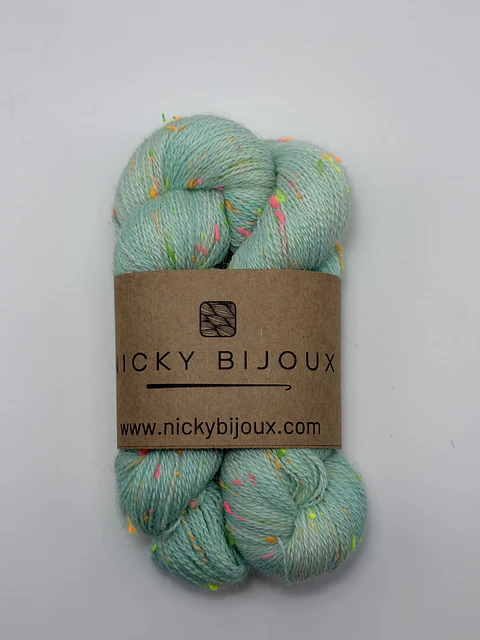 Baby Alpaca Bijoux Tweed Fluor Lace - Menta 