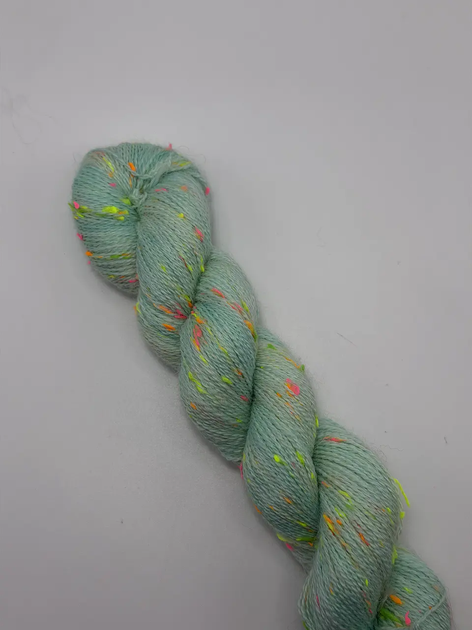 Baby Alpaca Bijoux Tweed Fluor Lace - Menta  2