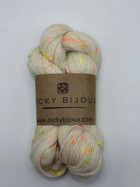 Baby Alpaca Bijoux Tweed Fluor Lace - Natural 