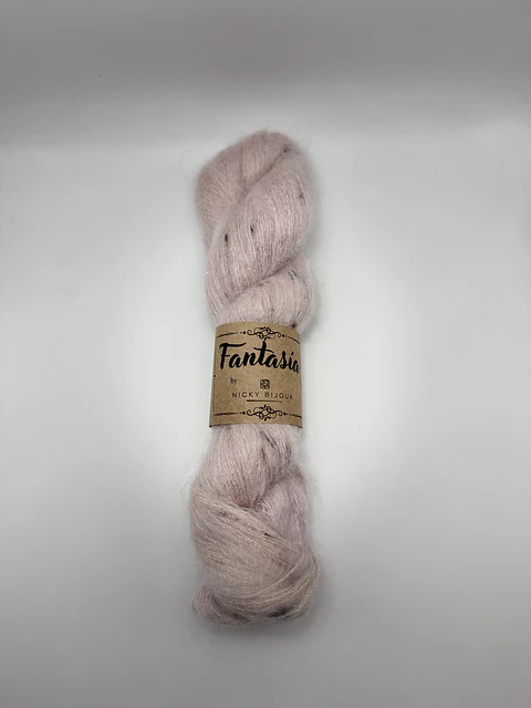 Baby Mohair Glitter Tweed - Rosa Pastel