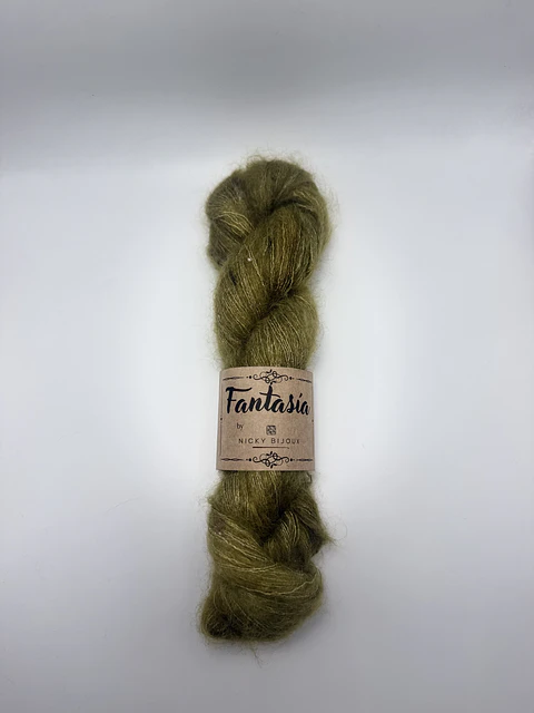 Baby Mohair Glitter Tweed - Verde Musgo