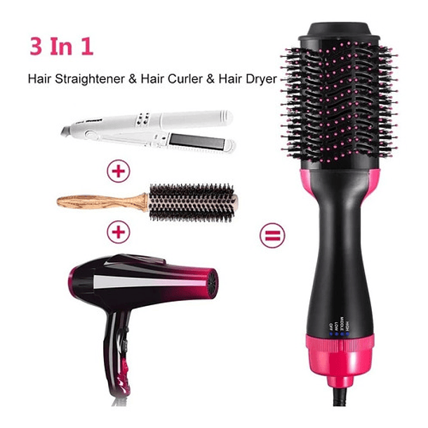 Cepillo Secador de Pelo Alisador  3 En 1  2