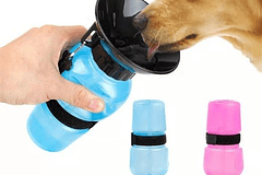 Bebedero Botella Agua Mascota Taza Hidratación Paseo 500ml