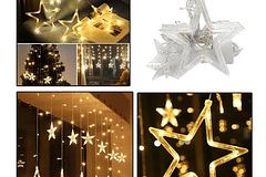 Luz Led Navidad Cascada Estrella Decorativa Adorno 3 Mts 