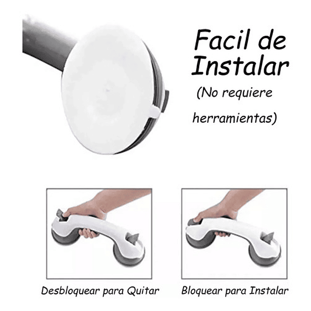 Agarradera Antideslizante Para Baño Barras De Seguridad Duch 6