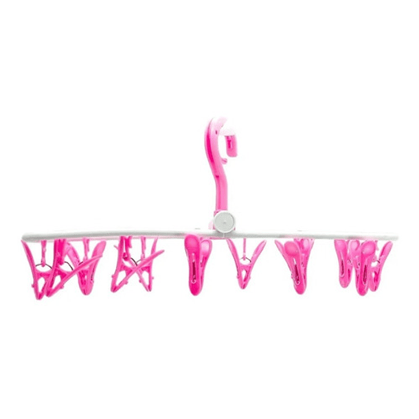 Colgador Tendedero Ropa  Con Pinzas Plastica  12