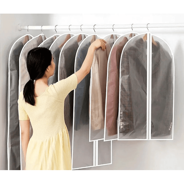 5 Bolsas Transparentes Cubre Trajes Colgar Closet 140x60 Cms 4