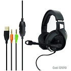 Audifonos Pc Gamer, Ig-7900, Con 2 Plug 3,5mm, Con Luz Rgb 2