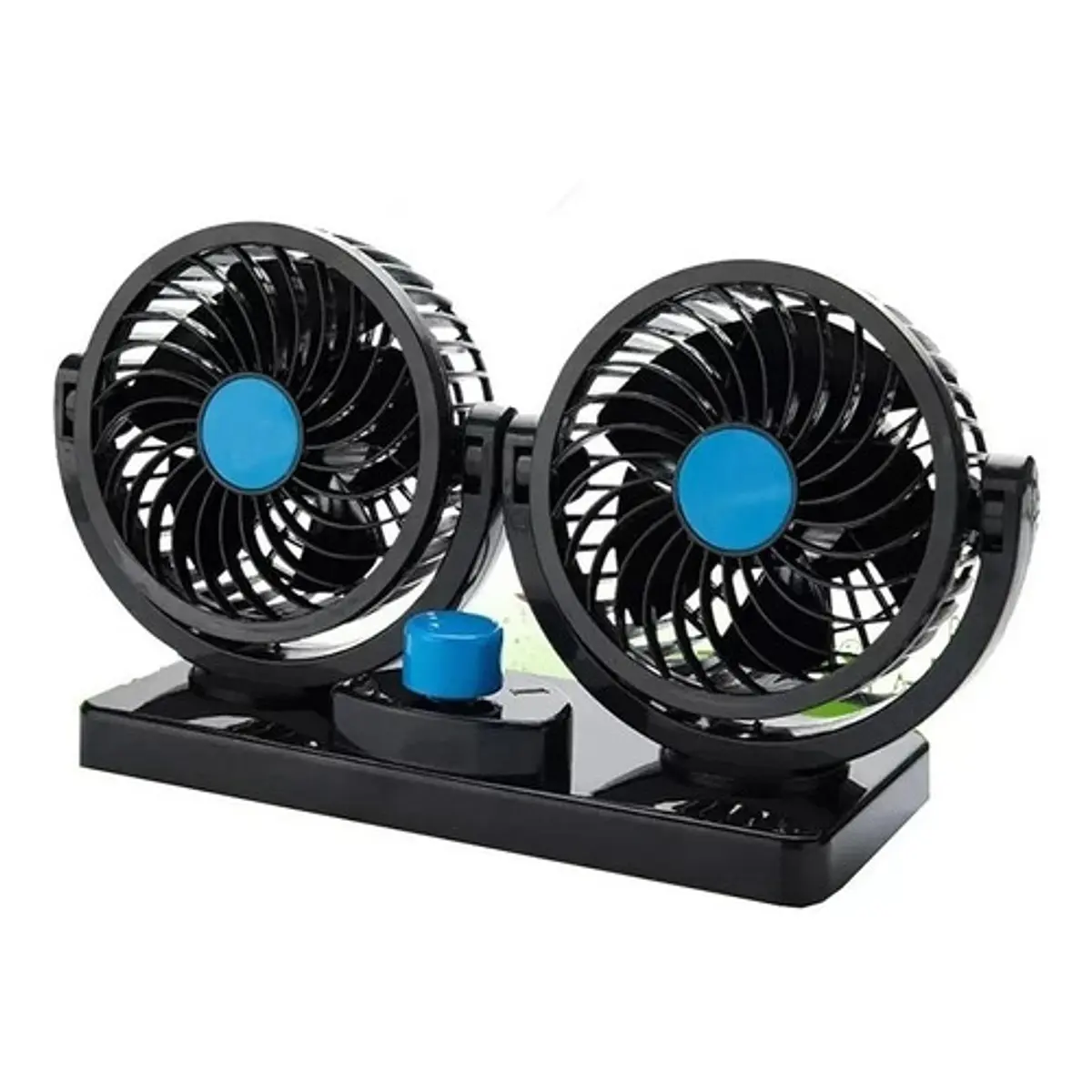 Ventilador De Coche Doble De Riloer: Dos Cabezas, 3 Velocidades, 360° Ajustable, Enchufa En El Mechero ¡y Listo! (12V/24V)