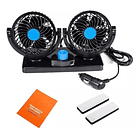 Ventilador Doble Automóvil 12v Accesorio Vehículo 360°  3