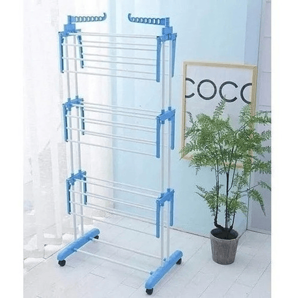 Tendedero Organizador Colgador Ropa Plegable 3 Niveles Hogar 5