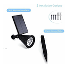 Foco Estaca Solar Jardin 9 Colores Led Cesped Exterior 5